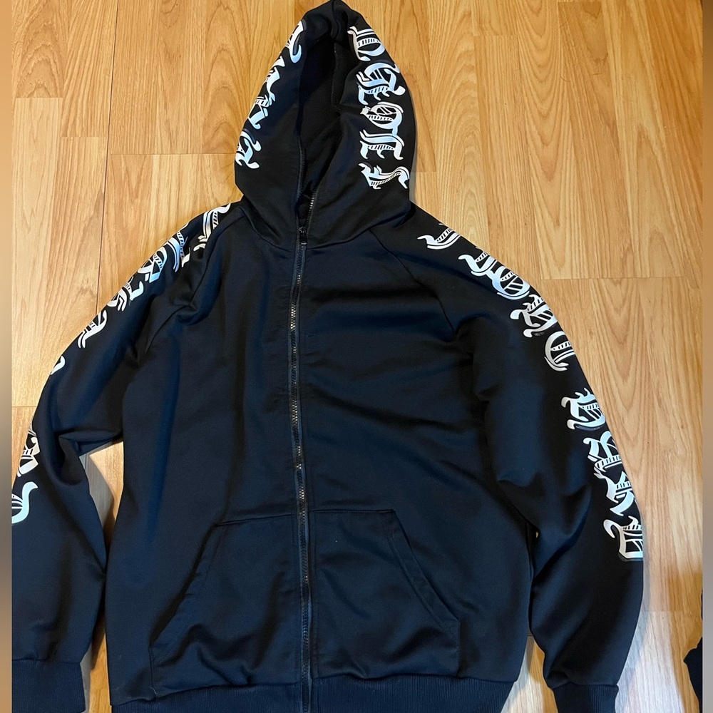 MANFINITY Black Zip-Up Hoodie